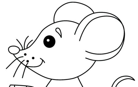 Мышь раскраска для детей