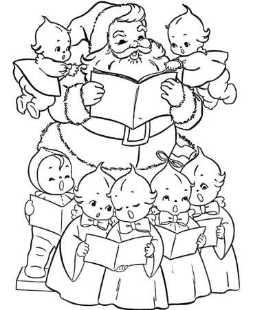 Рождественские гуляния раскраска