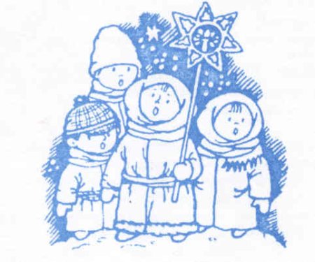 Раскраски колядки для детей на Рождество