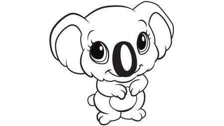 Коала. Раскраска