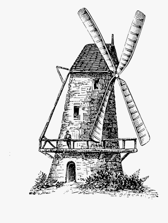 Мельница раскраска