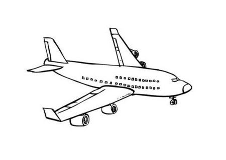Самолет контур сбоку