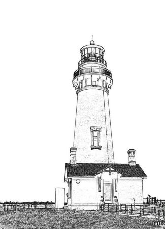 Маяк раскраска