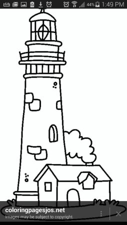 Маяк раскраска