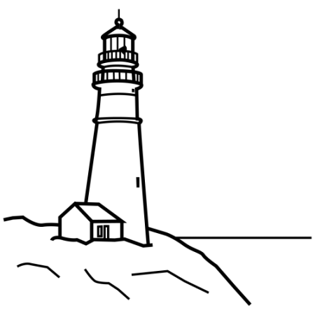 Пейзаж контур