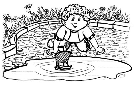 Лужа раскраска