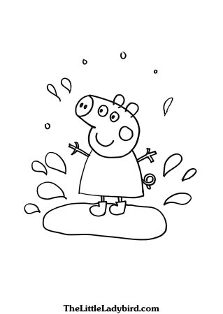 Лужа раскраска для детей