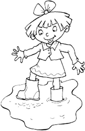 Картинка раскраска лужа