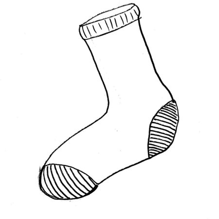 Носки раскраска для малышей