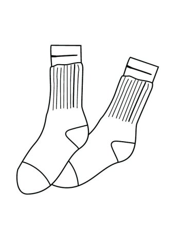 Носки раскраска для детей