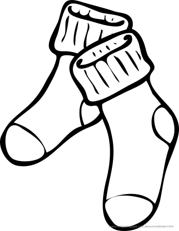 Носочки раскраска