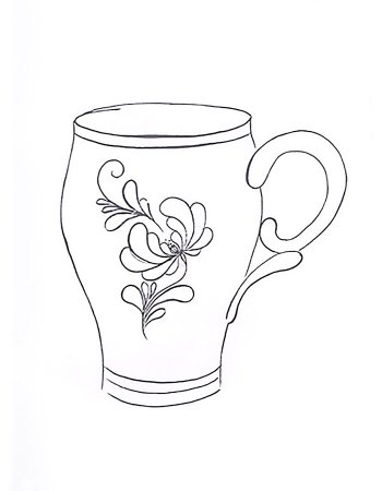Кувшин Гжель раскраска