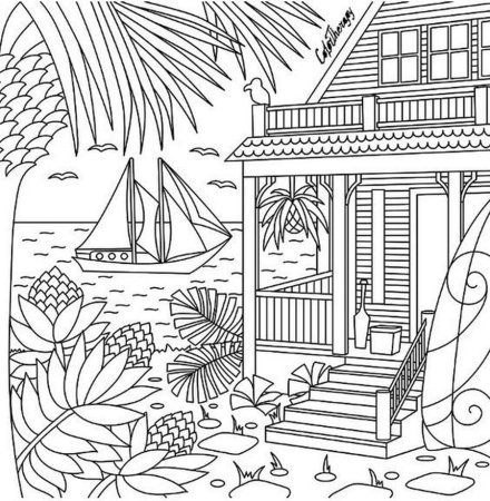 Раскраска пейзаж