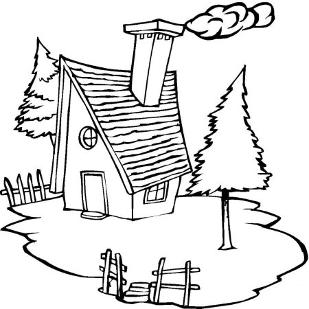 В деревне. Раскраска