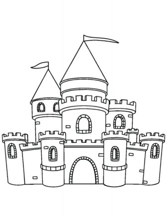 Раскраска замок рыцаря средневековья
