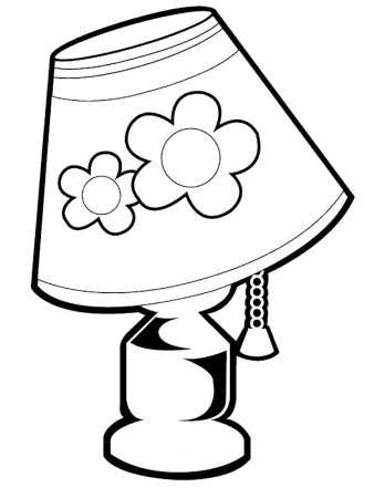 Раскраска лампа настольная