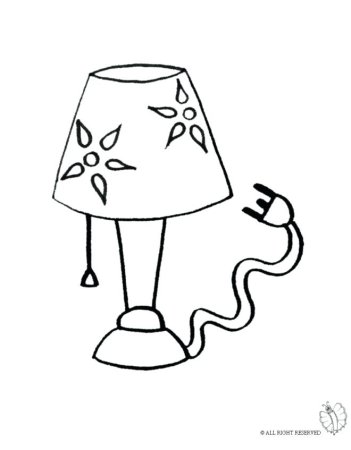 Торшер раскраска для детей