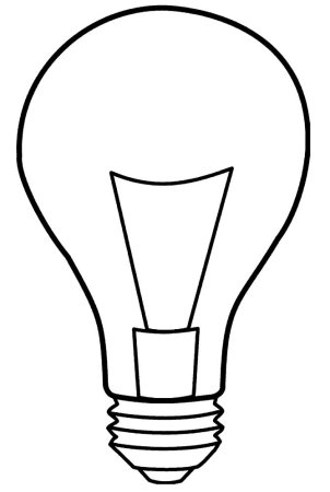 Лампочка трафарет