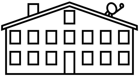 Дом раскраска