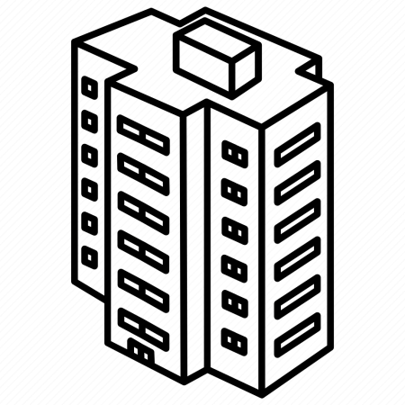 Многоэтажный дом раскраска