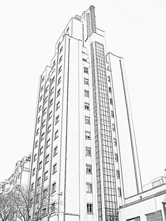 Многоэтажный дом набросок