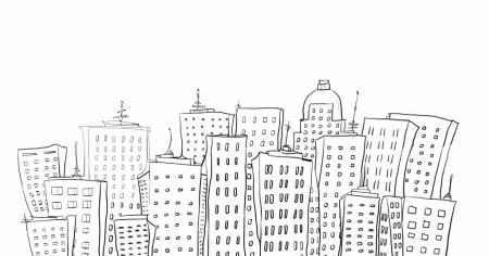 Современный город раскраска для детей