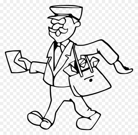 Профессия почтальон раскраска