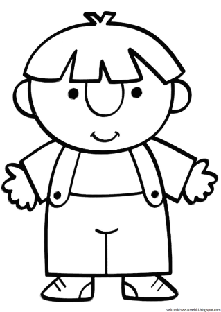 Девочка раскраска для детей