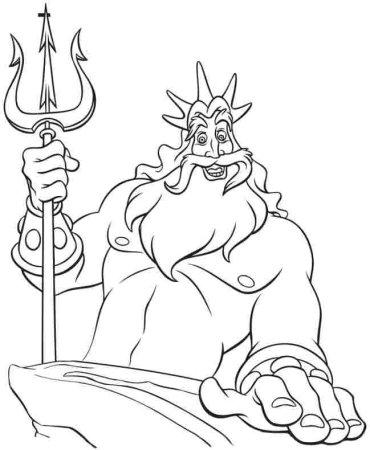 Царь Нептун раскраска