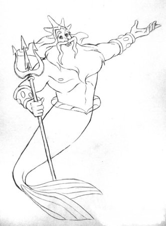 Царь Тритон раскраска