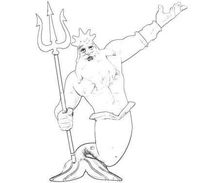 Царь Тритон раскраска