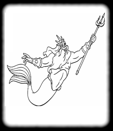 Царь Нептун раскраска