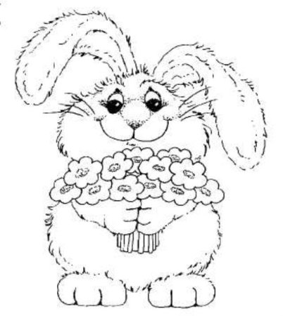 Новогодний зайчик раскраска для детей