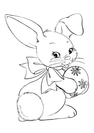 Заяц раскраска