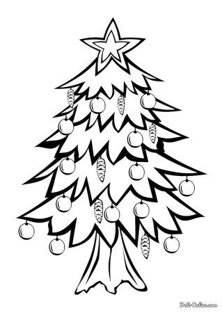 Раскраска елка Новогодняя