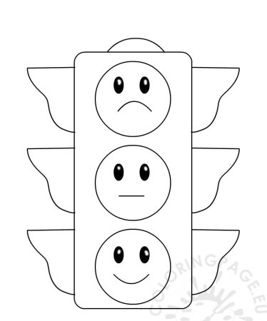 Светофор раскраска