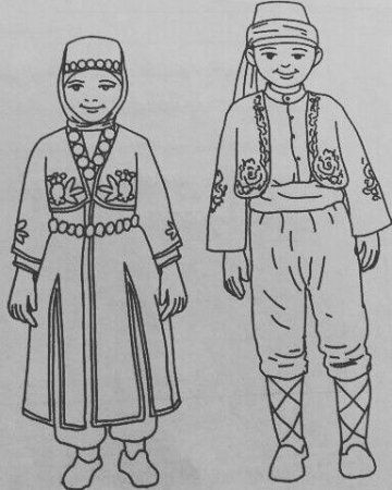 Марийский костюм луговых Мари