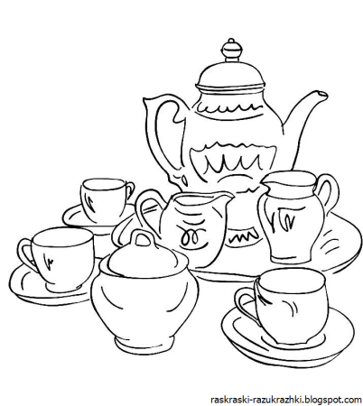 Чайные кружки раскраска