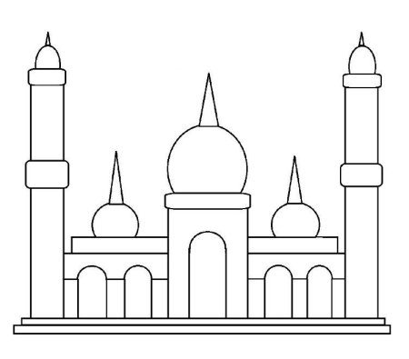 Мечеть раскраска
