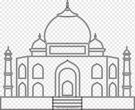 Раскраска храм Тадж Махал Индия
