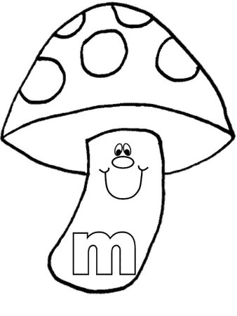 Гриб мухомор раскраска для малышей