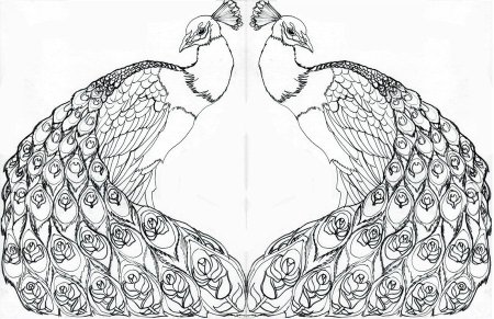 Жар птица раскраска