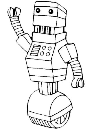 Раскраска роботы поезда Кей