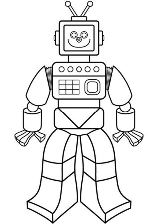 Робот раскраска для детей