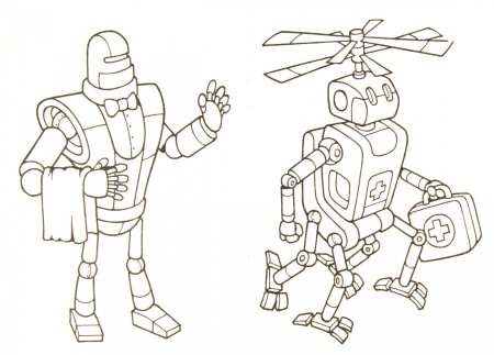 Раскраски. Роботы