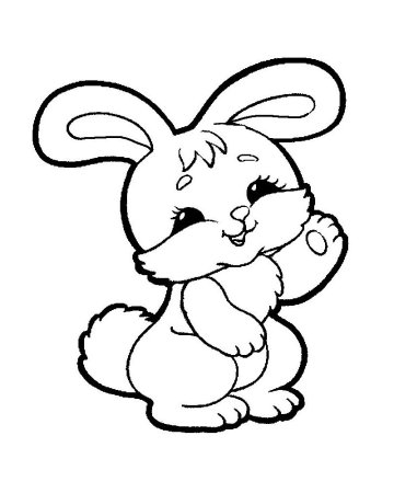 Зайчик раскраска для детей 4-5 лет