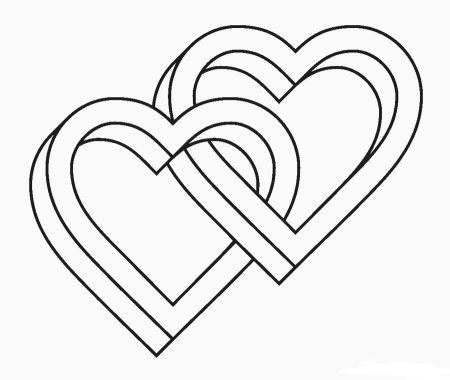 Сердце раскраска
