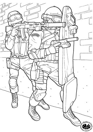 Раскраска Call of Duty