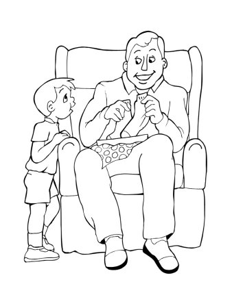 Раскраска папа