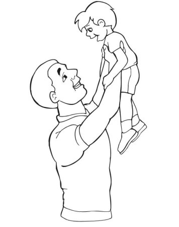 Рисунок папы раскраска